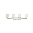 Savoy House 8-1245-4-SN Baldwin 4-Luminaires 60W Nickel satiné Incandescente/LED Luminaire de vanité