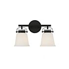 Luminaire de vanité Savoy House Essentials 8-1627-2-BK Kaden 2 Lumières 120W Noir mat