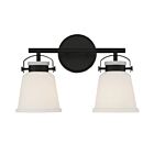 Luminaire de vanité Savoy House Essentials 8-1627-2-BK Kaden 2 Lumières 120W Noir mat