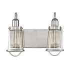 Luminaire de vanité Savoy House 8-1780-2-111 Lansing 2 Lumières 120W Nickel satiné avec accents en nickel poli