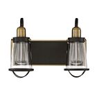 Luminaire de vanité Savoy House 8-1780-2-79 Lansing 2 Lumières 120W Bronze anglais et laiton chaud