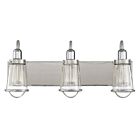 Luminaire de vanité Savoy House 8-1780-3-111 Lansing 3 Lumières 180W Nickel satiné avec accents en nickel poli