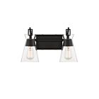 Luminaire de vanité Savoy House Essentials 8-1830-2-BK Lakewood 2 Lumières 120W Noir mat