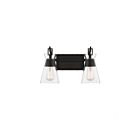 Luminaire de vanité Savoy House Essentials 8-1830-2-BK Lakewood 2 Lumières 120W Noir mat