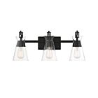 Luminaire de vanité Savoy House Essentials 8-1830-3-BK Lakewood 3 Lumières 180W Noir mat