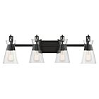 Luminaire de vanité Savoy House Essentials 8-1830-4-BK Lakewood 4 Lumières 240W Noir mat