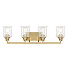 Luminaire de vanité Savoy House 8-1972-4-322 Hampton 4 Lumières 240W Laiton chaud