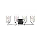 Luminaire de vanité Savoy House 8-2154-4-67 Redmond 4 Lumières 240W Noir mat avec accents en chrome poli