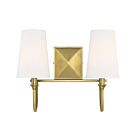 Luminaire de vanité Savoy House Essentials 8-2542-2-322 Cameron 2 Lumières 80W Laiton chaud