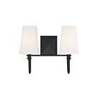 Luminaire de vanité Savoy House Essentials 8-2542-2-89 Cameron 2 Lumières 80W Noir mat