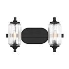 Savoy House 8-3024-2-BK 2-Lumières 120W Noir mat Luminaire de vanité