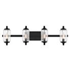 Savoy House 8-3024-4-BK 4-Lumières 240W Noir mat Luminaire de vanité