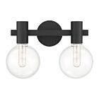 Luminaire de vanité Savoy House Essentials 8-3076-2-BK Wright 2 Lumières 120W Noir mat