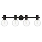 Luminaire de vanité Savoy House Essentials 8-3076-4-BK Wright 4 Lumières 240W Noir mat