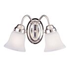 Luminaire de vanité Savoy House Essentials 8-3280-2-SN Brighton 2 Lumières 120W Nickel satiné