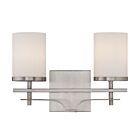 Luminaire de vanité Savoy House Essentials 8-338-2-SN Colton 2 Lumières 120W Nickel satiné