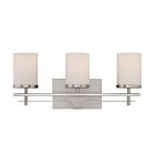 Luminaire de vanité Savoy House Essentials 8-338-3-SN Colton 3 Lumières 180W Nickel satiné