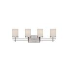 Luminaire de vanité Savoy House Essentials 8-338-4-SN Colton 4 Lumières 240W Nickel satiné
