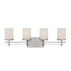 Luminaire de vanité Savoy House Essentials 8-338-4-SN Colton 4 Lumières 240W Nickel satiné