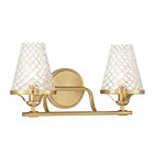 Savoy House 8-3596-2-322 Candler 2-Lumières 120W Laiton Vanité 