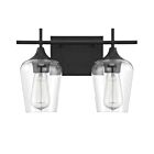 Luminaire de vanité Savoy House Essentials 8-4030-2-BK Octave 2 Lumières 120W Noir mat