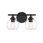 Luminaire de vanité Savoy House Essentials 8-4050-2-BK Carson 2 Lumières 120W Noir mat