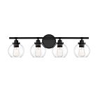 Luminaire de vanité Savoy House Essentials 8-4050-4-BK Carson 4 Lumières 240W Noir mat