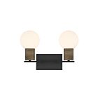 Savoy House 8-4081-2-BK Jarrell 2-Luminaires 60W Noir Incandescente/LED Luminaire de vanité