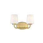 Luminaire de vanité Savoy House Essentials 8-4090-2-322 Capra 2 Lumières 120W Laiton chaud