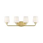 Luminaire de vanité Savoy House Essentials 8-4090-4-322 Capra 4 Lumières 240W Laiton chaud