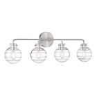 Luminaire de vanité Savoy House Essentials 8-4300-4-SN Mason 4 Lumières 240W Nickel satiné