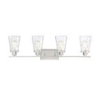 Luminaire de vanité Savoy House 8-4508-4-SN Vaughan 4 Lumières 240W Nickel satiné