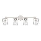 Luminaire de vanité Savoy House Essentials 8-5606-4-SN Ballas 4 Lumières 240W Nickel satiné