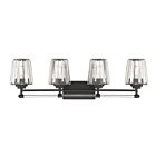 Luminaire de vanité Savoy House Essentials 8-6001-4-BK Garnet 4 Lumières 240W Noir mat