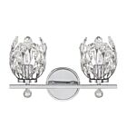 Luminaire de vanité Savoy House 8-6601-2-11 Moreno 2 Lumières 120W Noir mat avec accents en nickel satiné