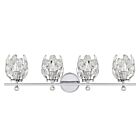 Luminaire de vanité Savoy House 8-6601-4-11 Moreno 4 Lumières 240W Noir mat et laiton chaud