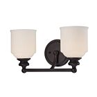 Luminaire de vanité Savoy House Essentials 8-6836-2-13 Melrose 2 Lumières 120W Bronze anglais