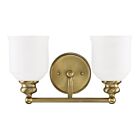 Luminaire de vanité Savoy House Essentials 8-6836-2-322 Melrose 2 Lumières 120W Laiton chaud
