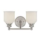 Luminaire de vanité Savoy House Essentials 8-6836-2-SN Melrose 2 Lumières 120W Nickel satiné