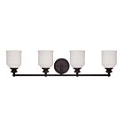 Luminaire de vanité Savoy House Essentials 8-6836-4-13 Melrose 4 Lumières 240W Bronze anglais