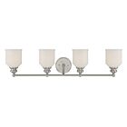 Luminaire de vanité Savoy House Essentials 8-6836-4-SN Melrose 4 Lumières 240W Nickel satiné