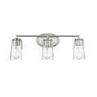 Luminaire de vanité Savoy House Essentials 8-7045-3-SN Sacremento 3 Lumières 180W Nickel satiné