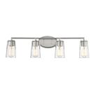 Luminaire de vanité Savoy House Essentials 8-7045-4-SN Sacremento 4 Lumières 240W Nickel satiné