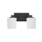 Luminaire de vanité Savoy House Essentials 8-7710-2-BK Whitney 2 Lumières 120W Noir mat