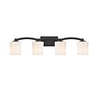 Luminaire de vanité Savoy House Essentials 8-7710-4-BK Whitney 4 Lumières 240W Noir mat
