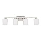 Luminaire de vanité Savoy House Essentials 8-7710-4-SN Whitney 4 Lumières 240W Nickel satiné