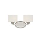 Luminaire de vanité Savoy House Essentials 8-890-2-SN Kane 2 Lumières 120W Nickel Satiné
