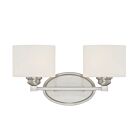 Luminaire de vanité Savoy House Essentials 8-890-2-SN Kane 2 Lumières 120W Nickel Satiné