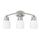 Luminaire de vanité Savoy House Essentials 8-9127-3-SN Elise 3 Lumières 180W Nickel satiné