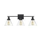 Luminaire de vanité Savoy House Essentials 8-9130-3-BK Drake 3 Lumières 180W Noir